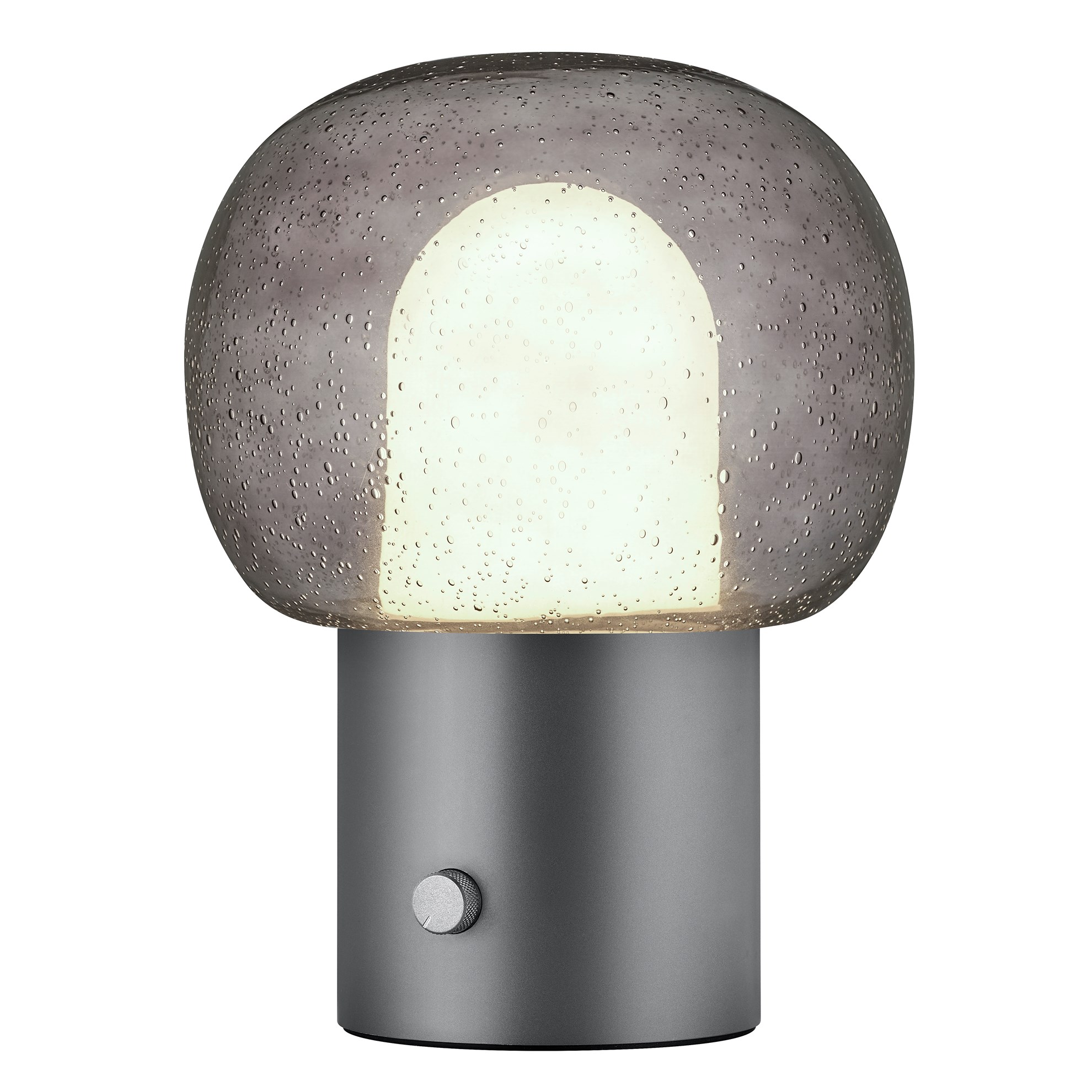 Stolní LED lampa Blomus IRIS V.32cm kovově šedá/šedé sklo_2