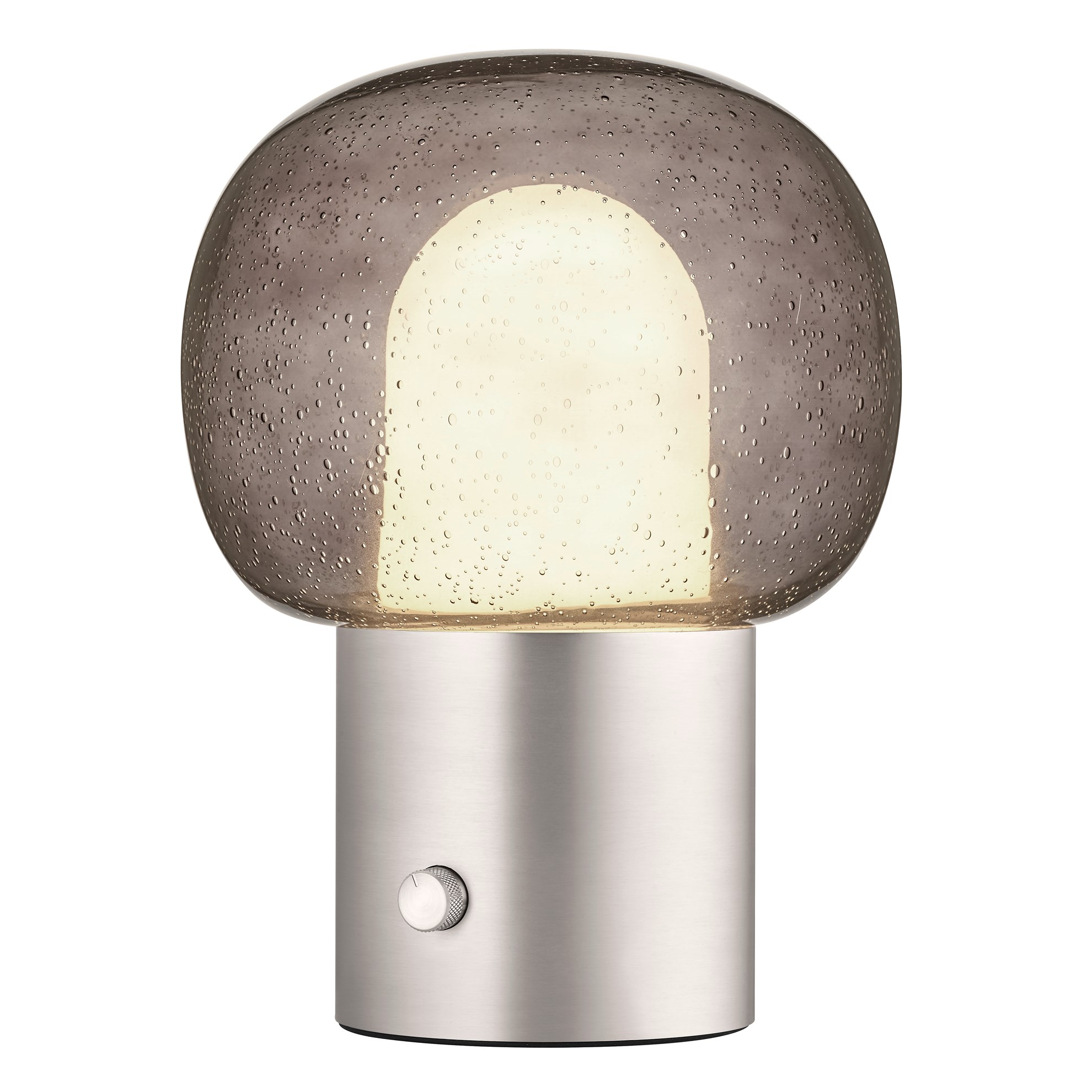 Stolní LED lampa Blomus IRIS V.32cm nerezová matná/šedé sklo_0