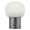 Stolní LED lampa Blomus IRIS V.32cm kovově šedá/bílé sklo_2