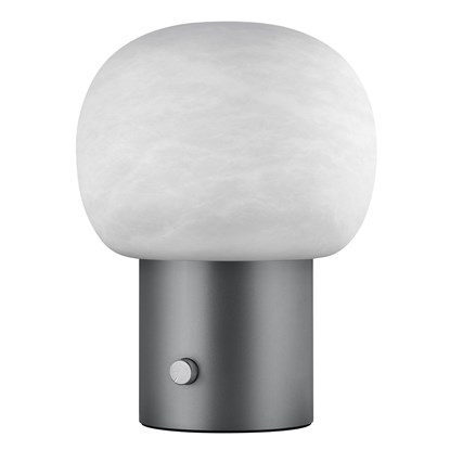 Stolní LED lampa Blomus IRIS V.32cm kovově šedá/bílé sklo_5