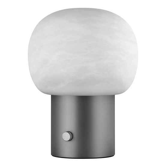 Stolní LED lampa Blomus IRIS V.32cm kovově šedá/bílé sklo_5