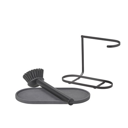 Organizér ke dřezu vč.kartáče Blomus DHUVA 9x17cm SET/3ks tm.šedý_0