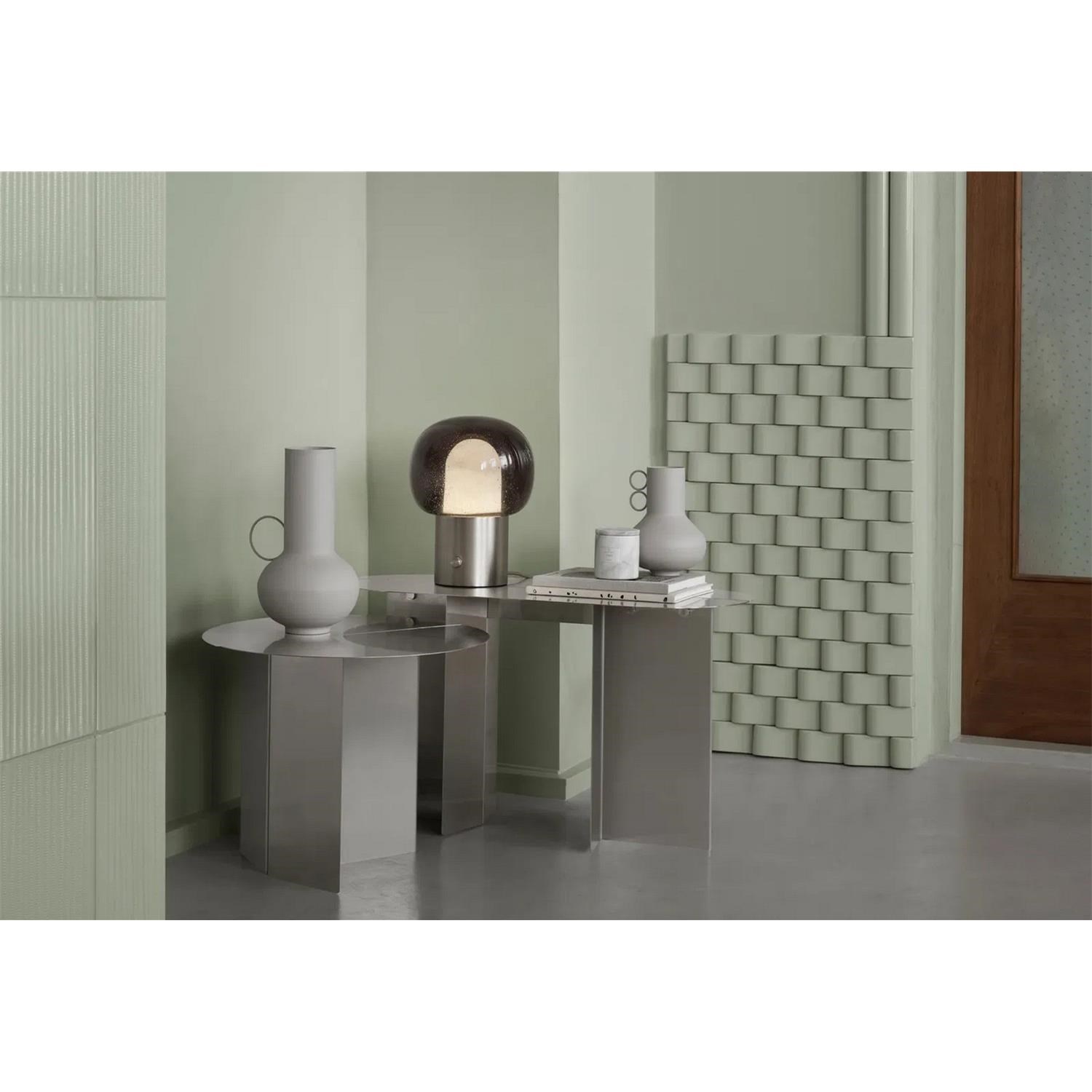 Stolní LED lampa Blomus IRIS V.32cm nerezová matná/šedé sklo_0