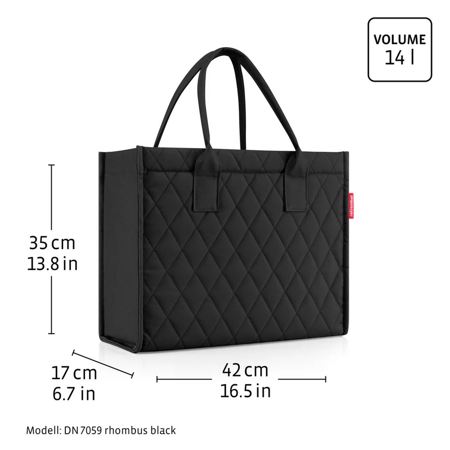 Taška přes rameno Reisenthel Daily Shopper rhombus black_2