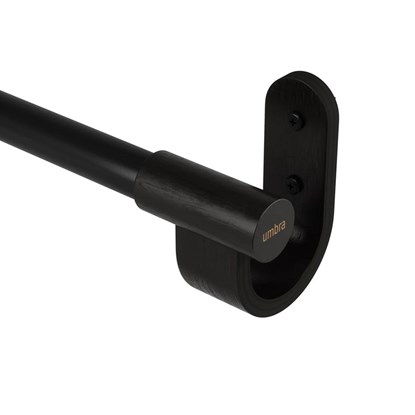 Garnýž Umbra BELLWOOD s dřevěnými koncovkami 107-305 cm černá matná_6