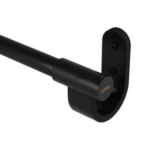 Garnýž Umbra BELLWOOD s dřevěnými koncovkami 107-305 cm černá matná_6