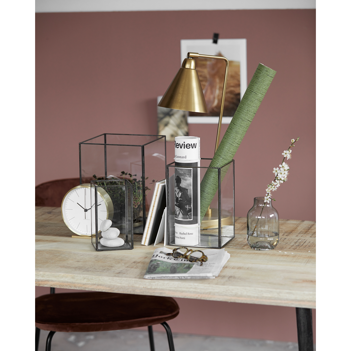 Hodiny House Doctor HANNAH zlaté 15cm_1