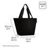 Taška přes rameno Reisenthel Shopper M mesh black_1