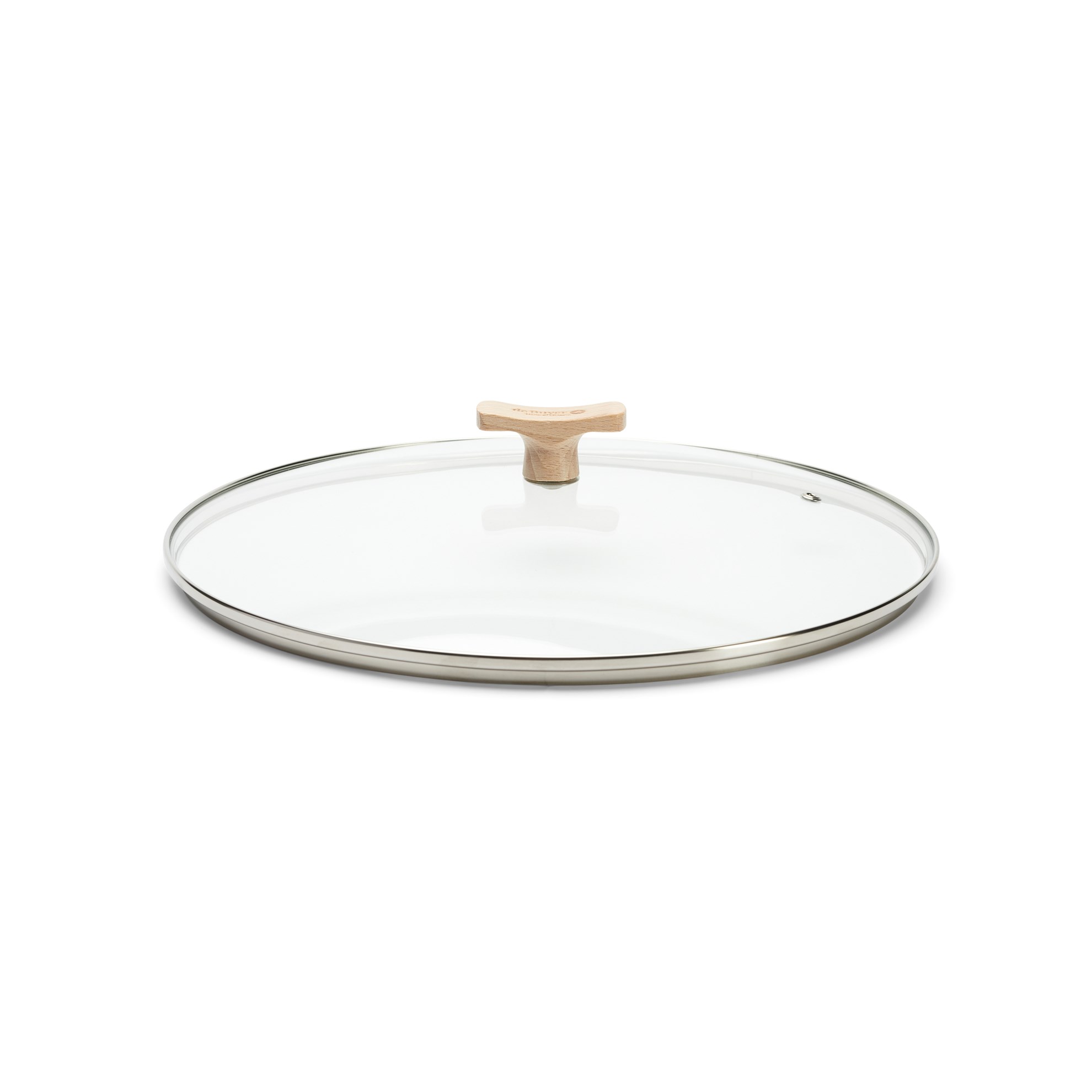 Skleněná poklice de Buyer s dřevěným úchytem P.32cm_1
