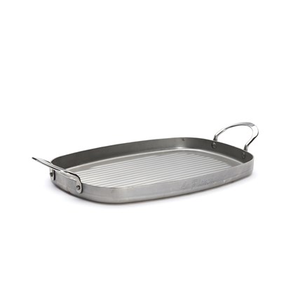 Oválná pánev ke grilování Plancha de Buyer MINERAL B 38x26cm vroubky_6