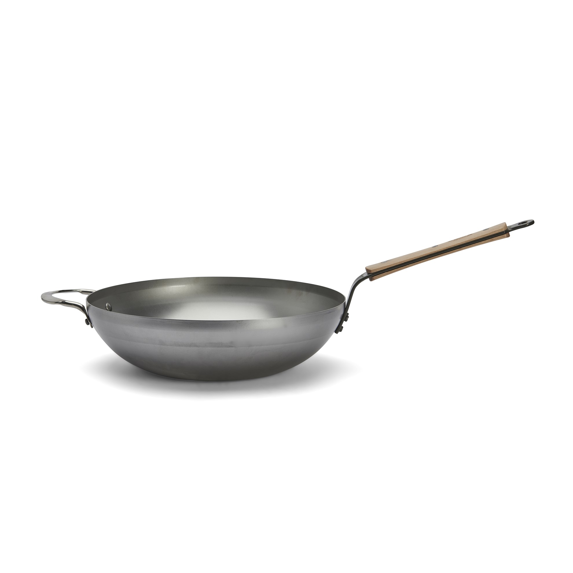 Ocelová pánev WOK de Buyer MINERAL B BOIS P.32cm 5,6l_0