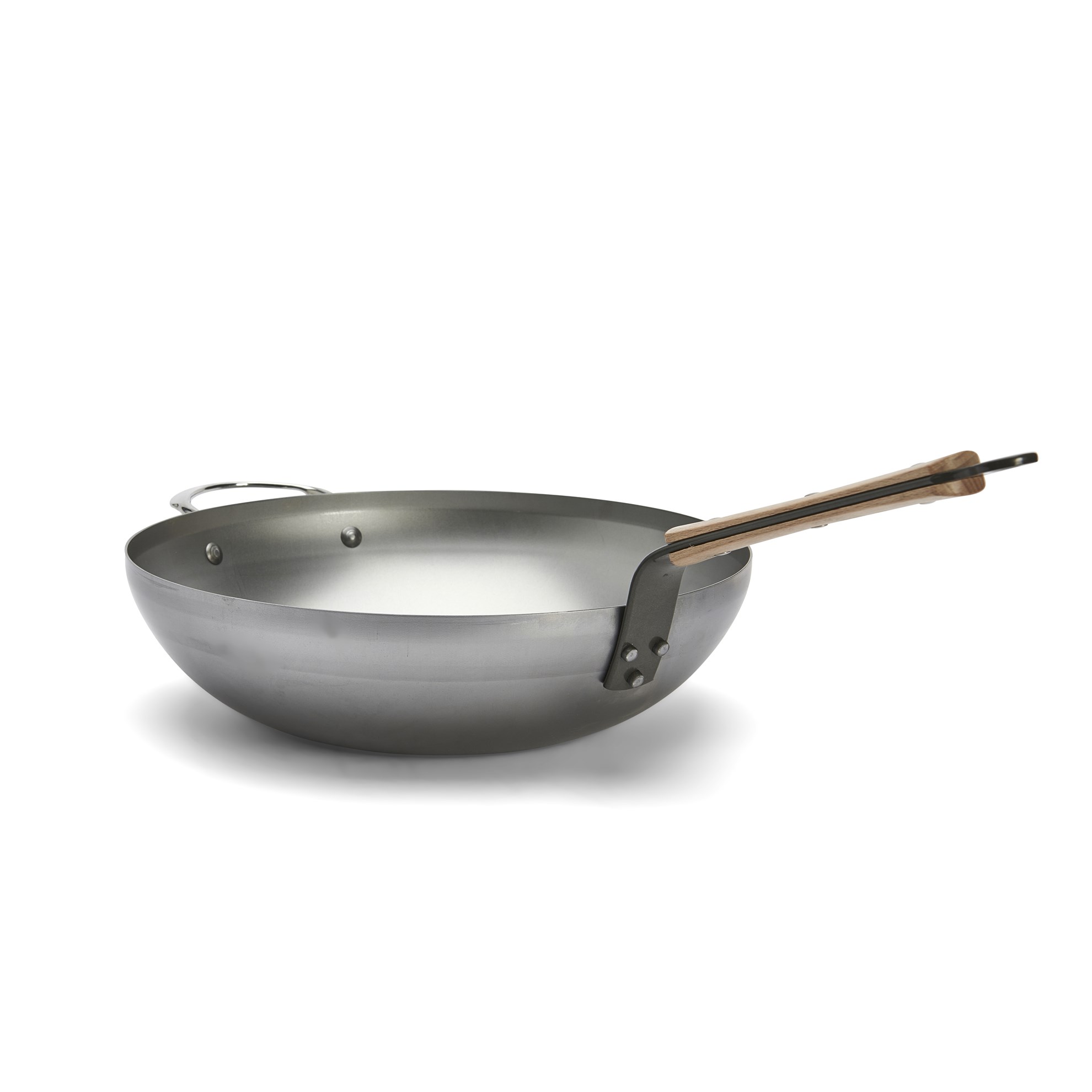 Ocelová pánev WOK de Buyer MINERAL B BOIS P.32cm 5,6l_1