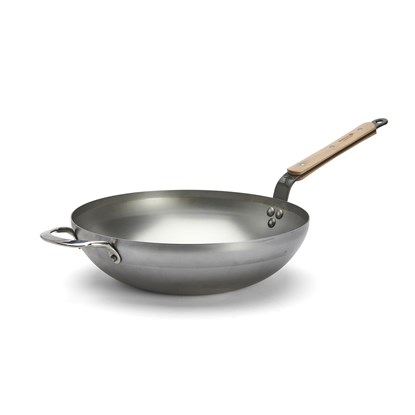 Ocelová pánev WOK de Buyer MINERAL B BOIS P.32cm 5,6l_2