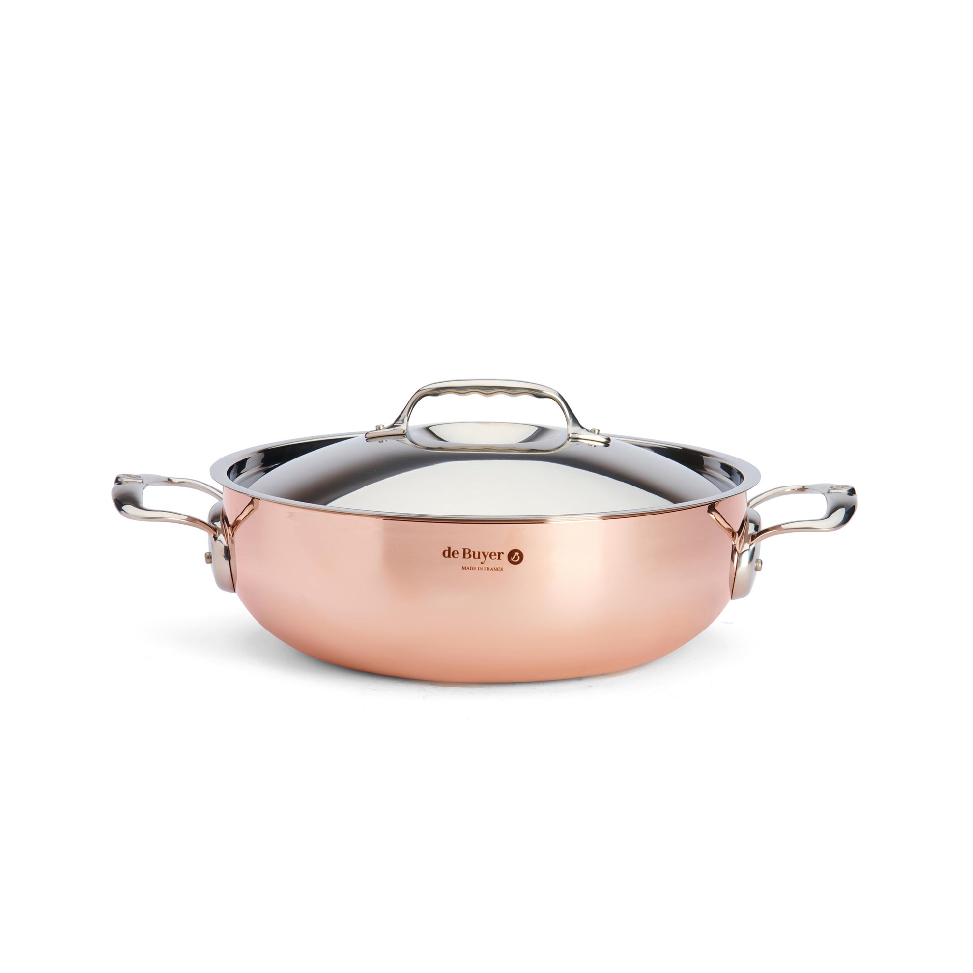 Měděná pánev s poklicí de Buyer PRIMA MATERA P.28cm 4,9l_2