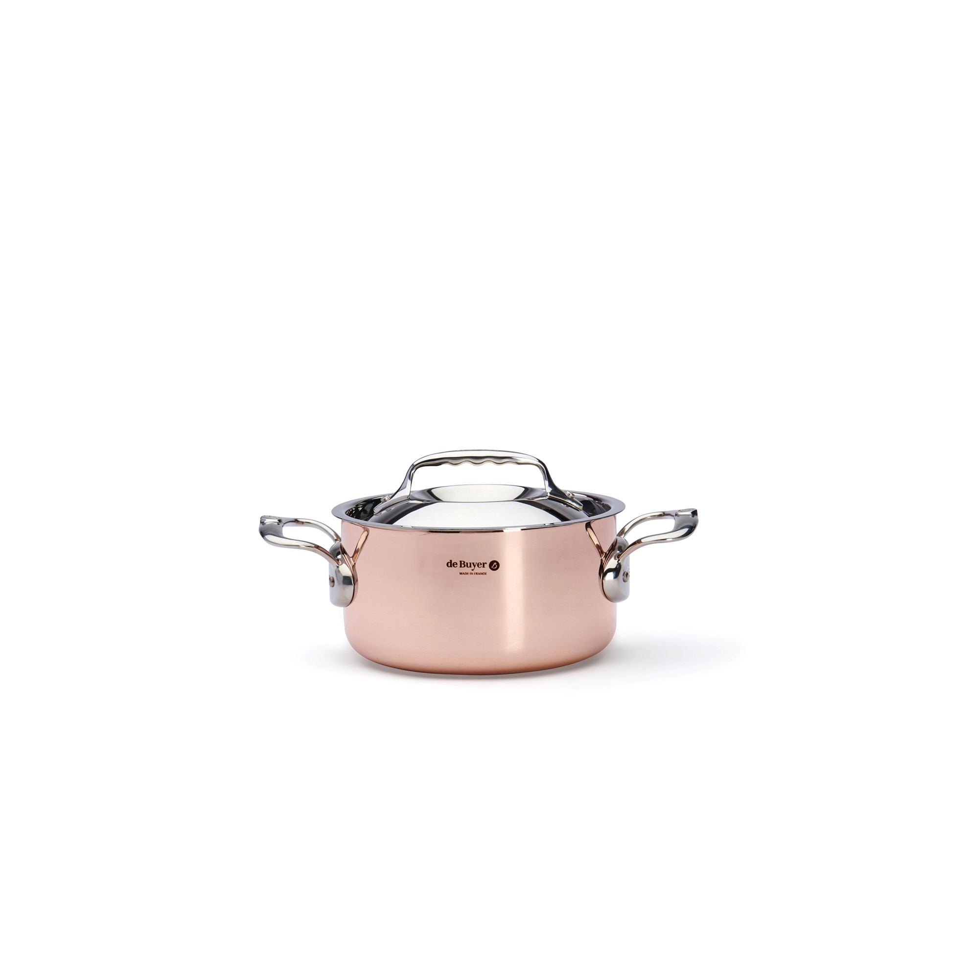 Měděný hrnec s poklicí de Buyer PRIMA MATERA P.16cm 1,8l_1