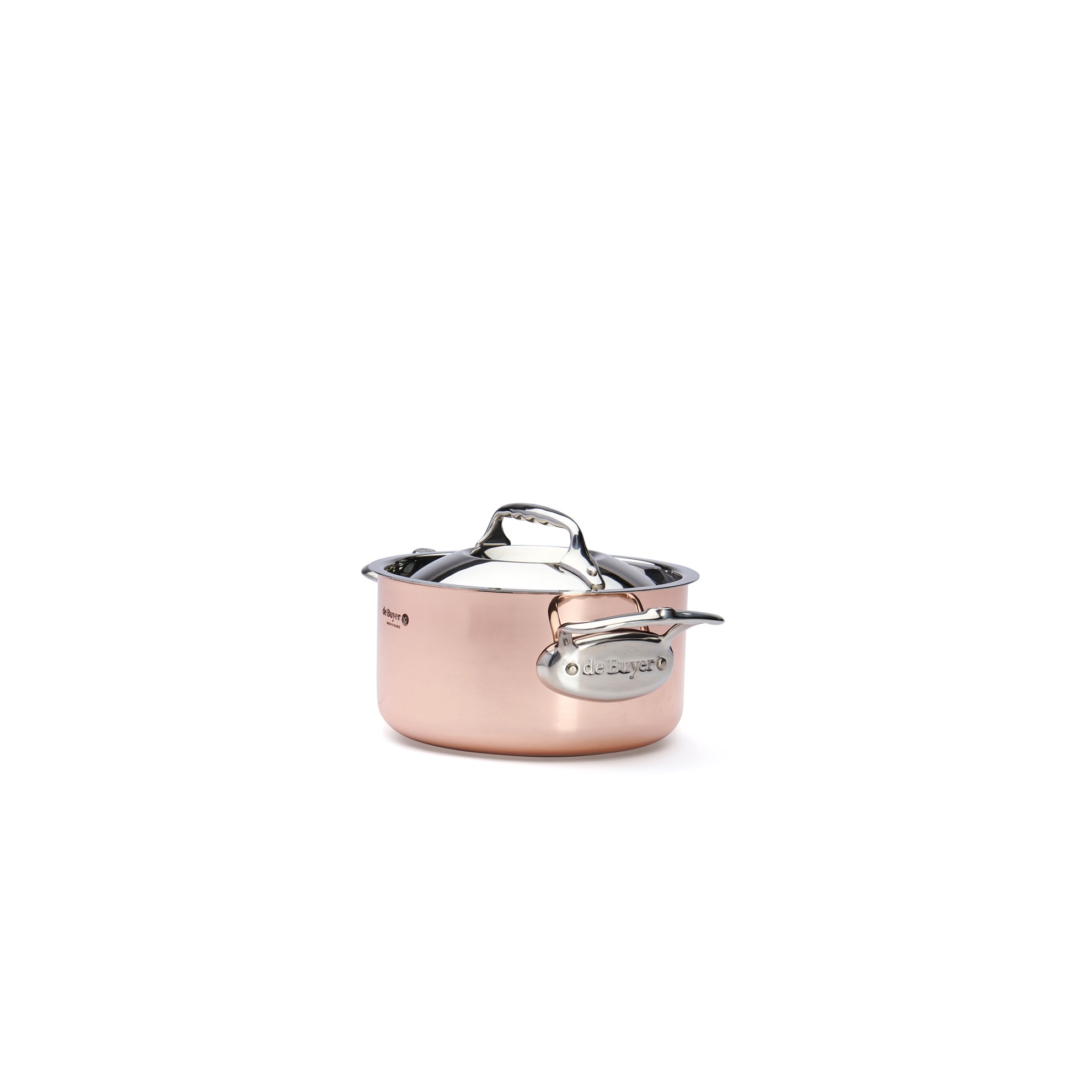 Měděný hrnec s poklicí de Buyer PRIMA MATERA P.16cm 1,8l_4