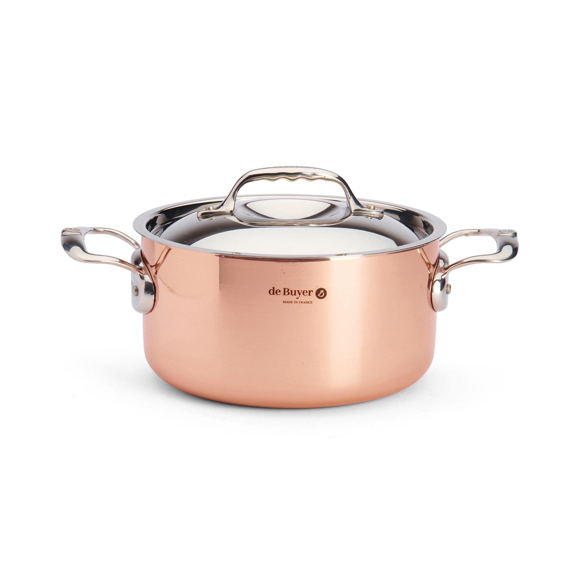 Měděný hrnec s poklicí de Buyer PRIMA MATERA P.20cm 3,3l_1