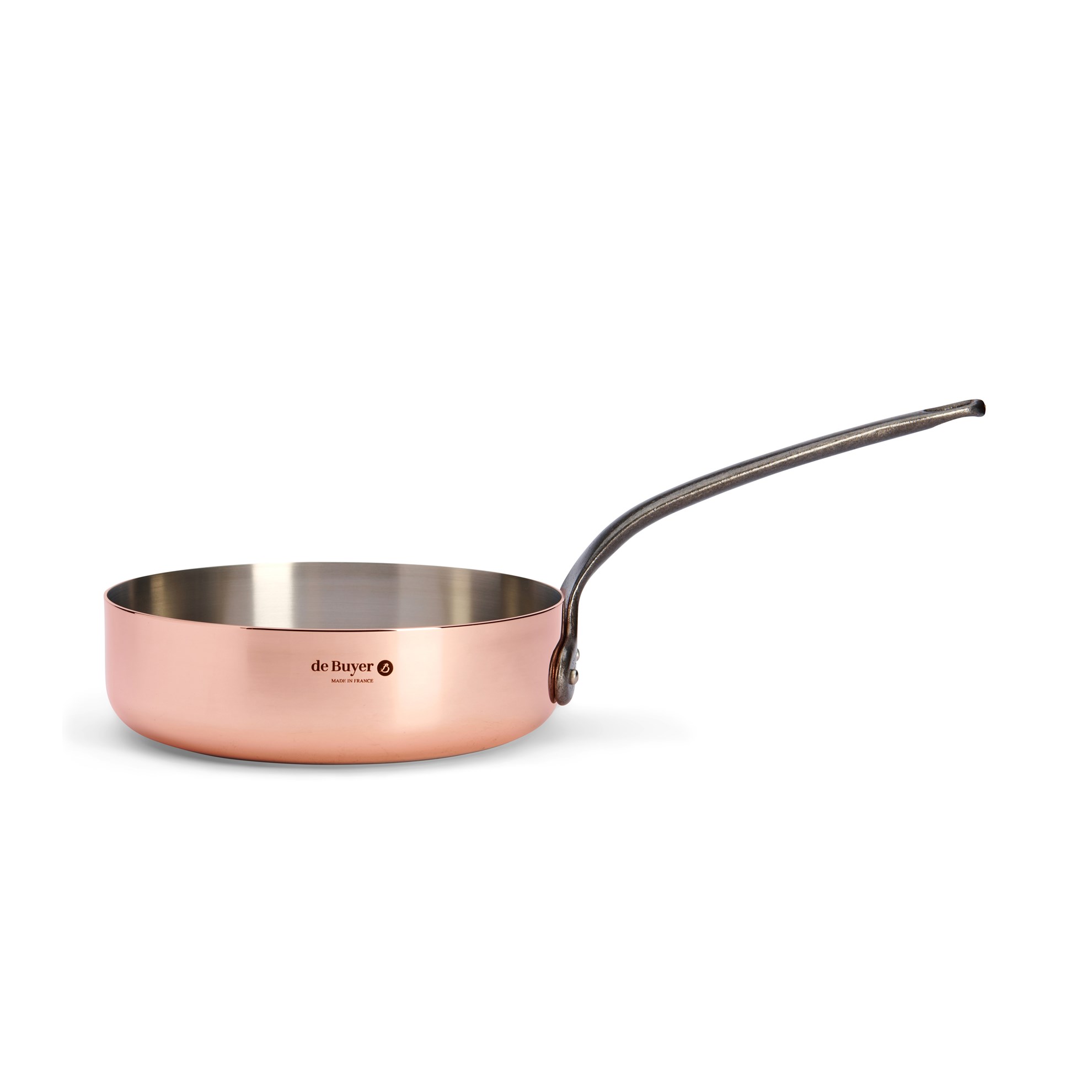 Měděná pánev soté de Buyer PRIMA MATERA P.24cm 3 l tmavá rukojeť_2