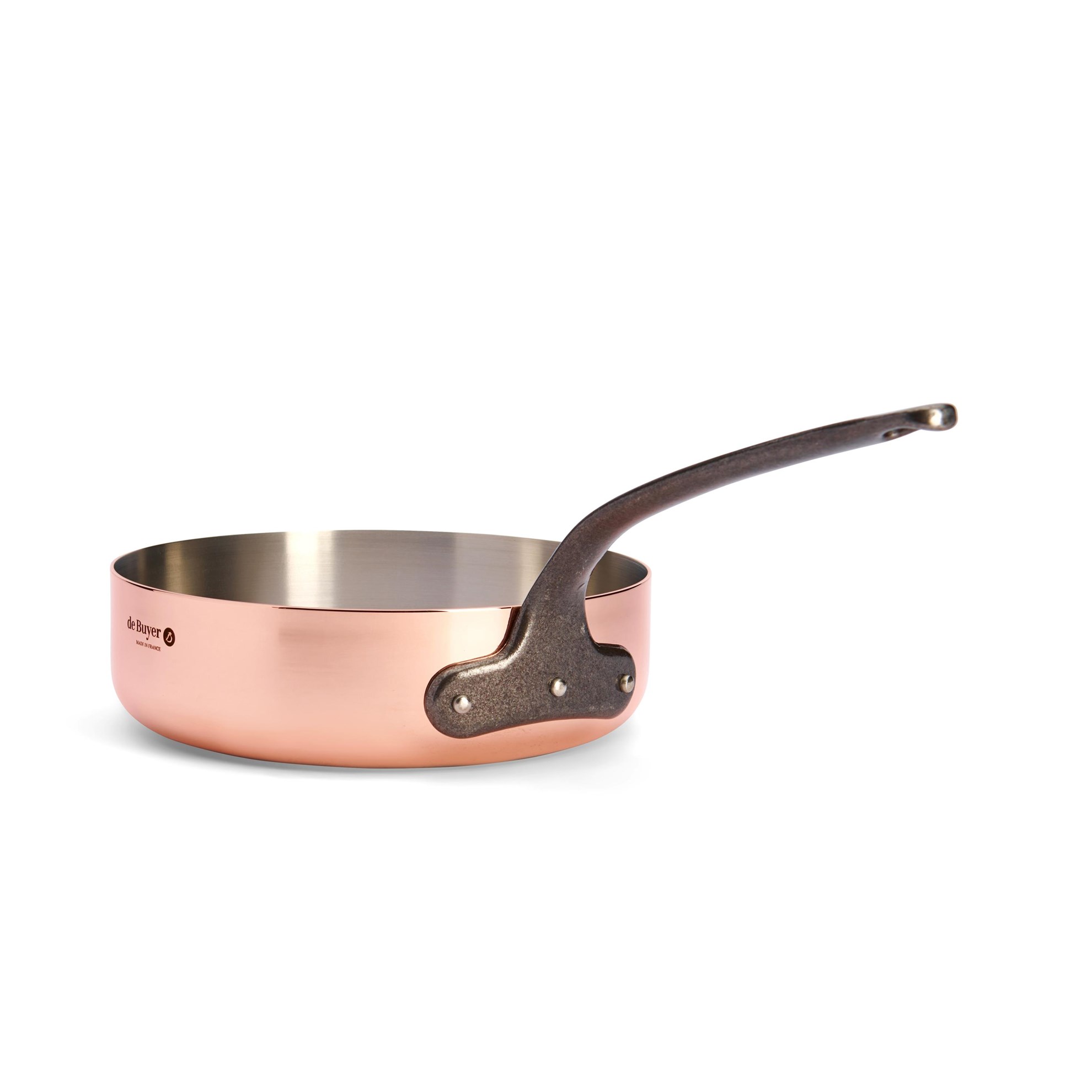 Měděná pánev soté de Buyer PRIMA MATERA P.24cm 3 l tmavá rukojeť_5