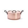 Měděný hrnec s poklicí de Buyer PRIMA MATERA P.28cm 8l tmavá rukojeť_2