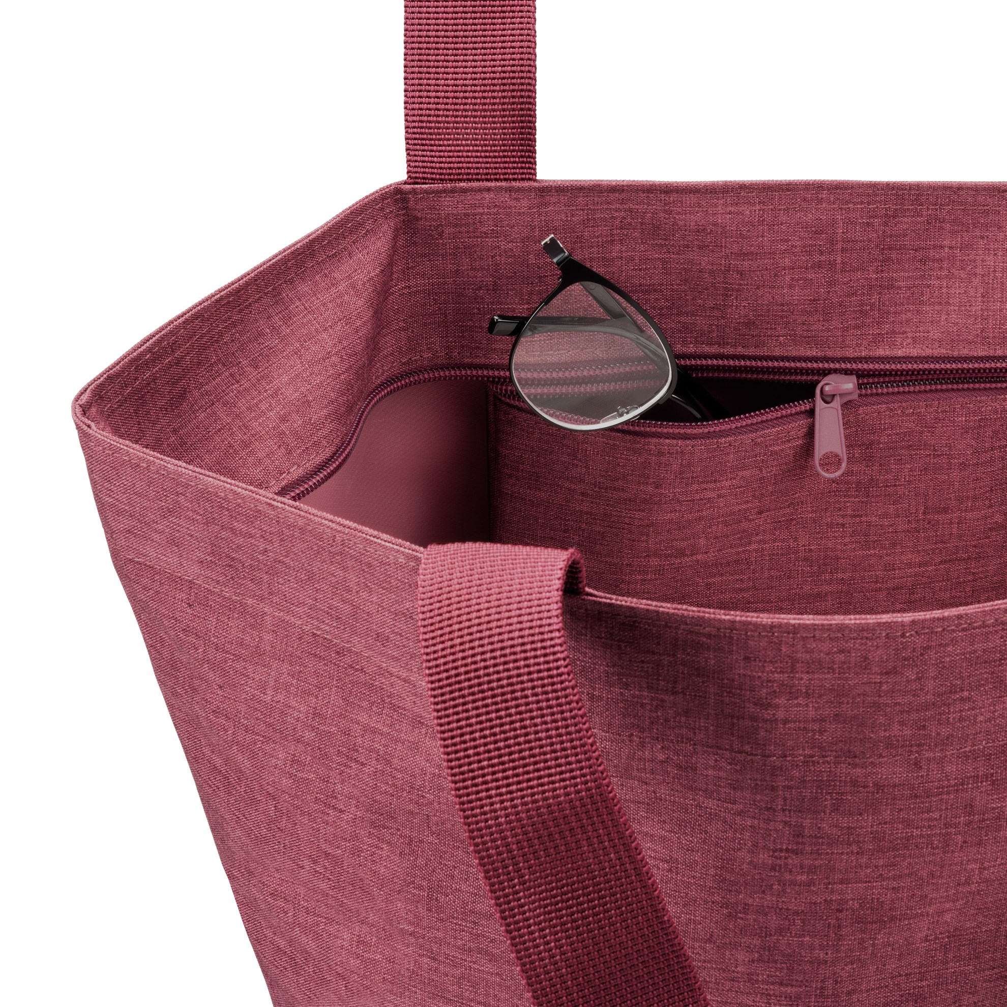 Taška přes rameno Reisenthel Shopper M twist maroon_2