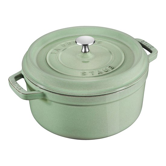 Hrnec STAUB kulatý 28 cm šalvějově zelený 6,7l_6
