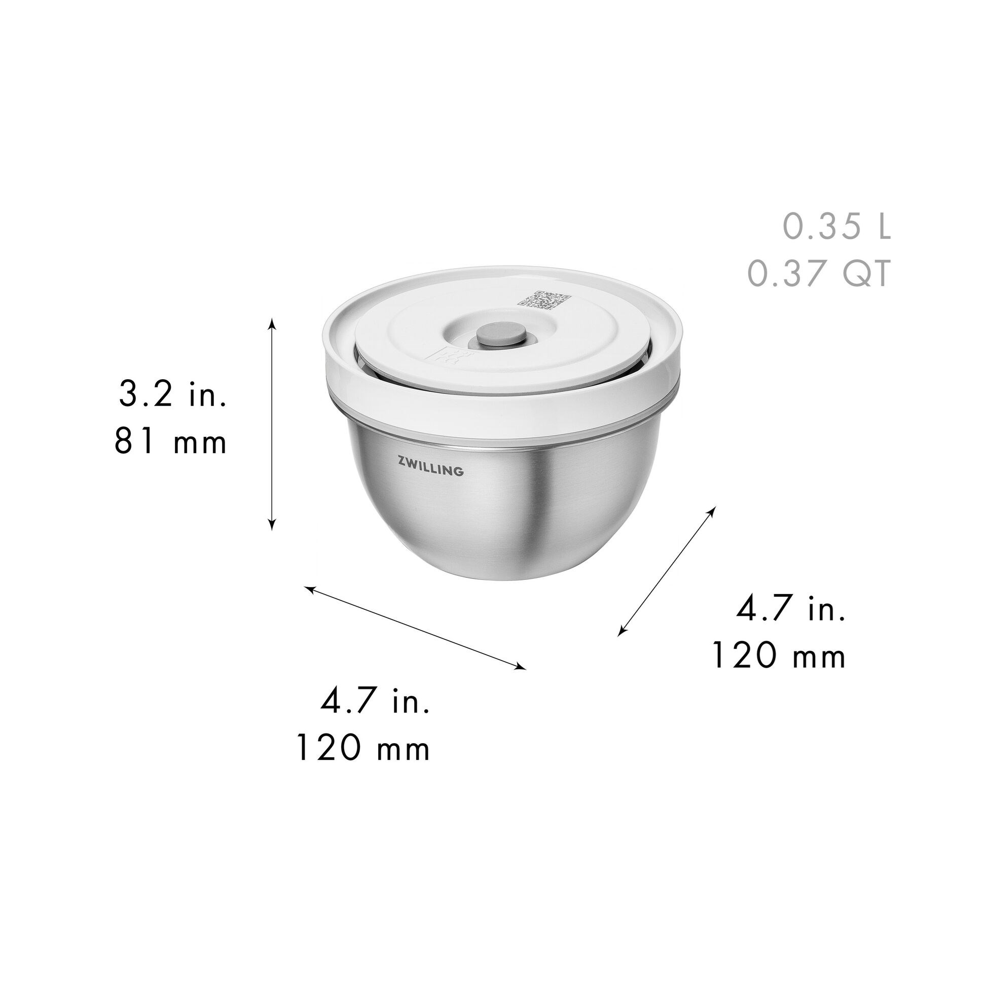 Nerezová vakuová miska Zwilling FRESH&SAVE BOWLS S 12 cm_2