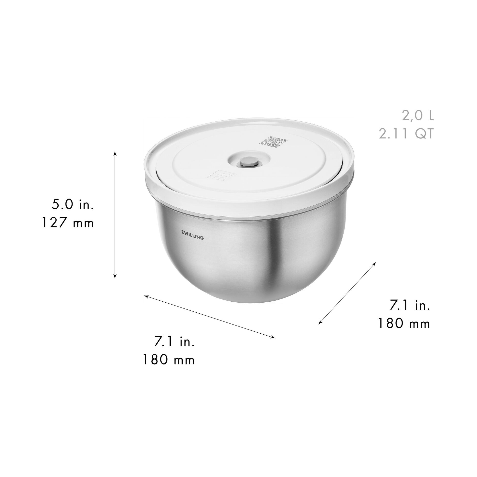 Nerezová vakuová miska Zwilling FRESH&SAVE BOWLS M 18 cm_1