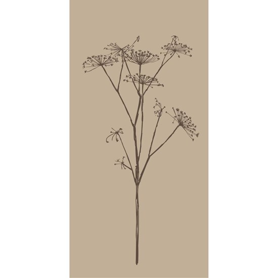 Papírové ubrousky Ib Laursen s motivem rostliny BAL/16 ks hnědé_0