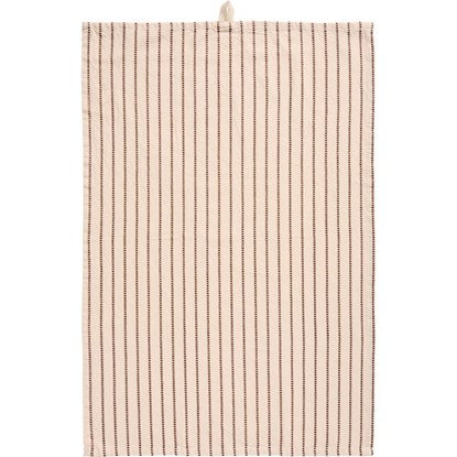 Kuchyňská utěrka Dixie Ib Laursen 70x50 cm přírodní s hnědými tkanými pruhy_0