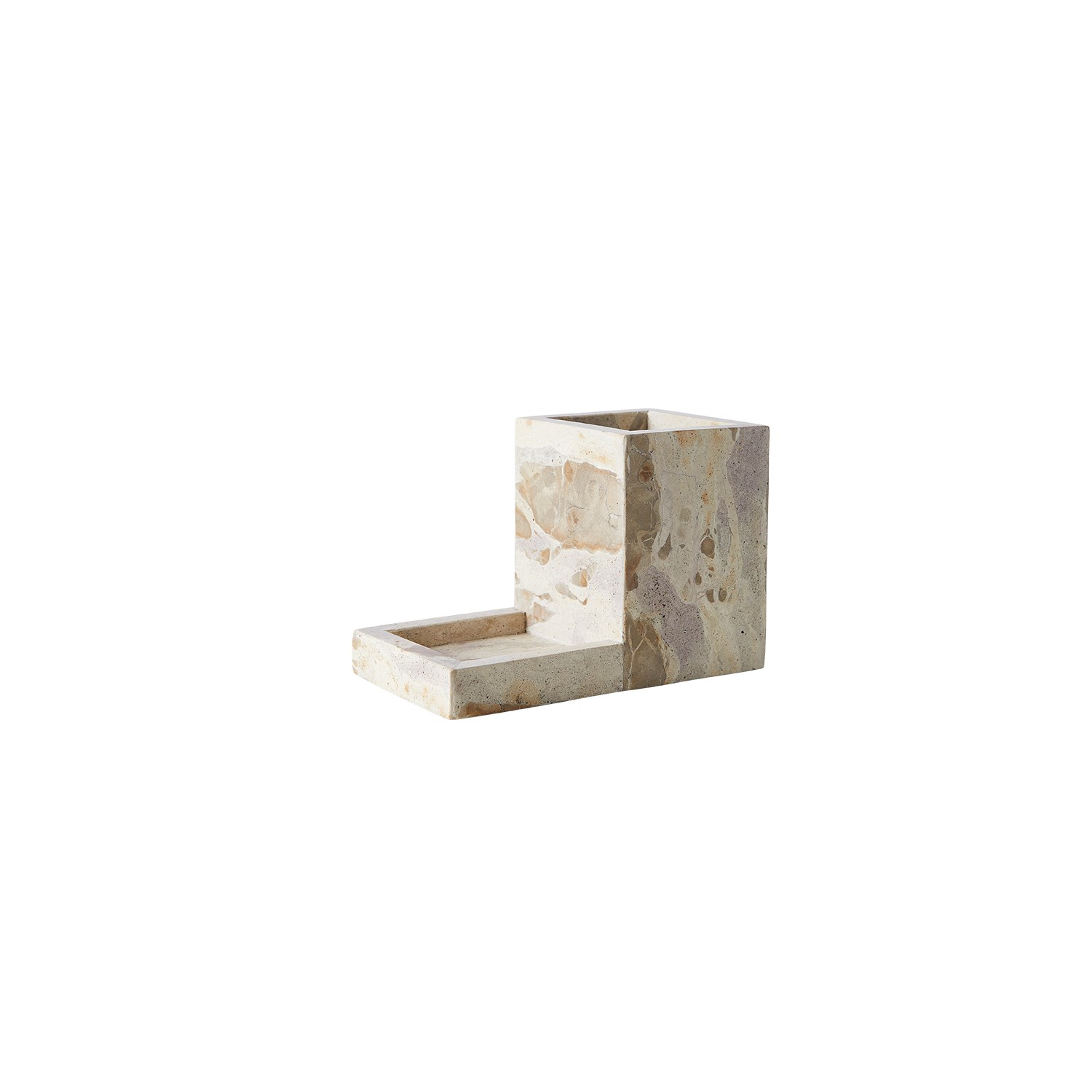 Mramorový úložný box Muubs VITA 21x11cm hnědý_0