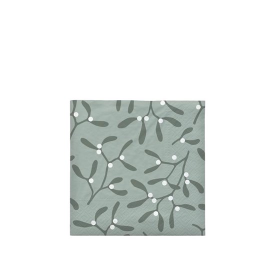 Papírové ubrousky Broste MISTLETOE SET/12ks zelené_0