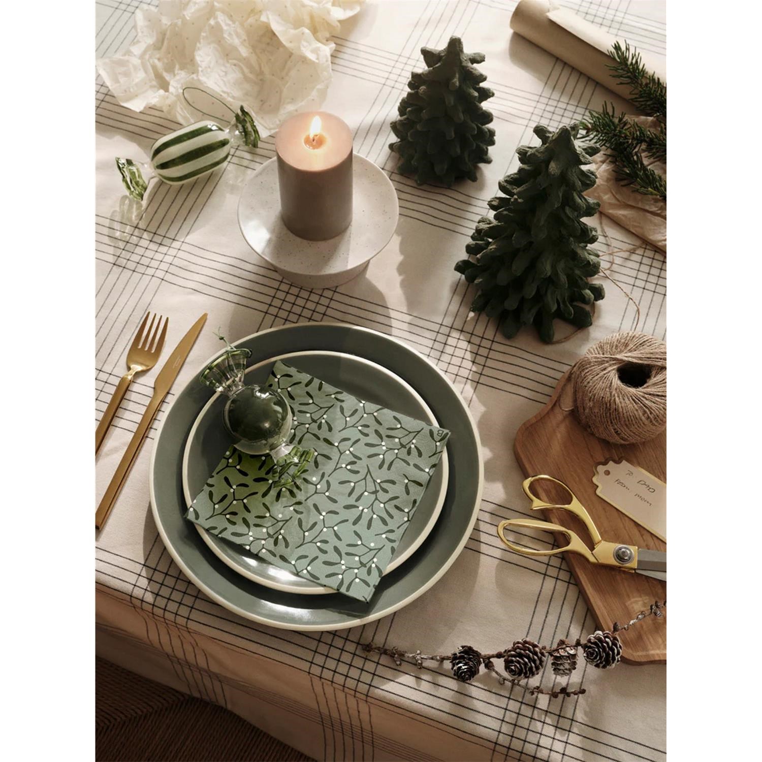 Papírové ubrousky Broste MISTLETOE SET/12ks zelené_0