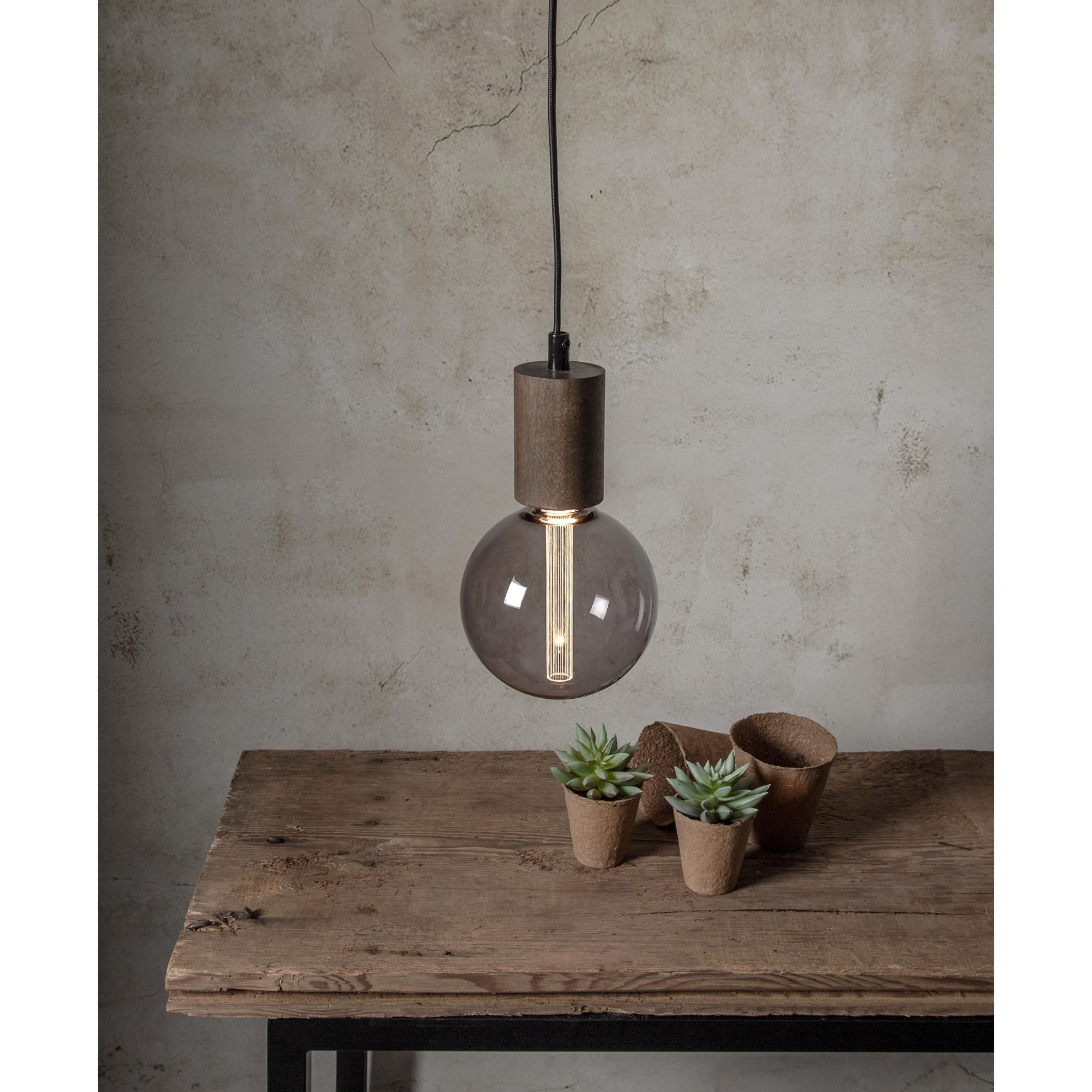 Látkový kabel s objímkou pro žárovku E27 D.3,5m černý_1