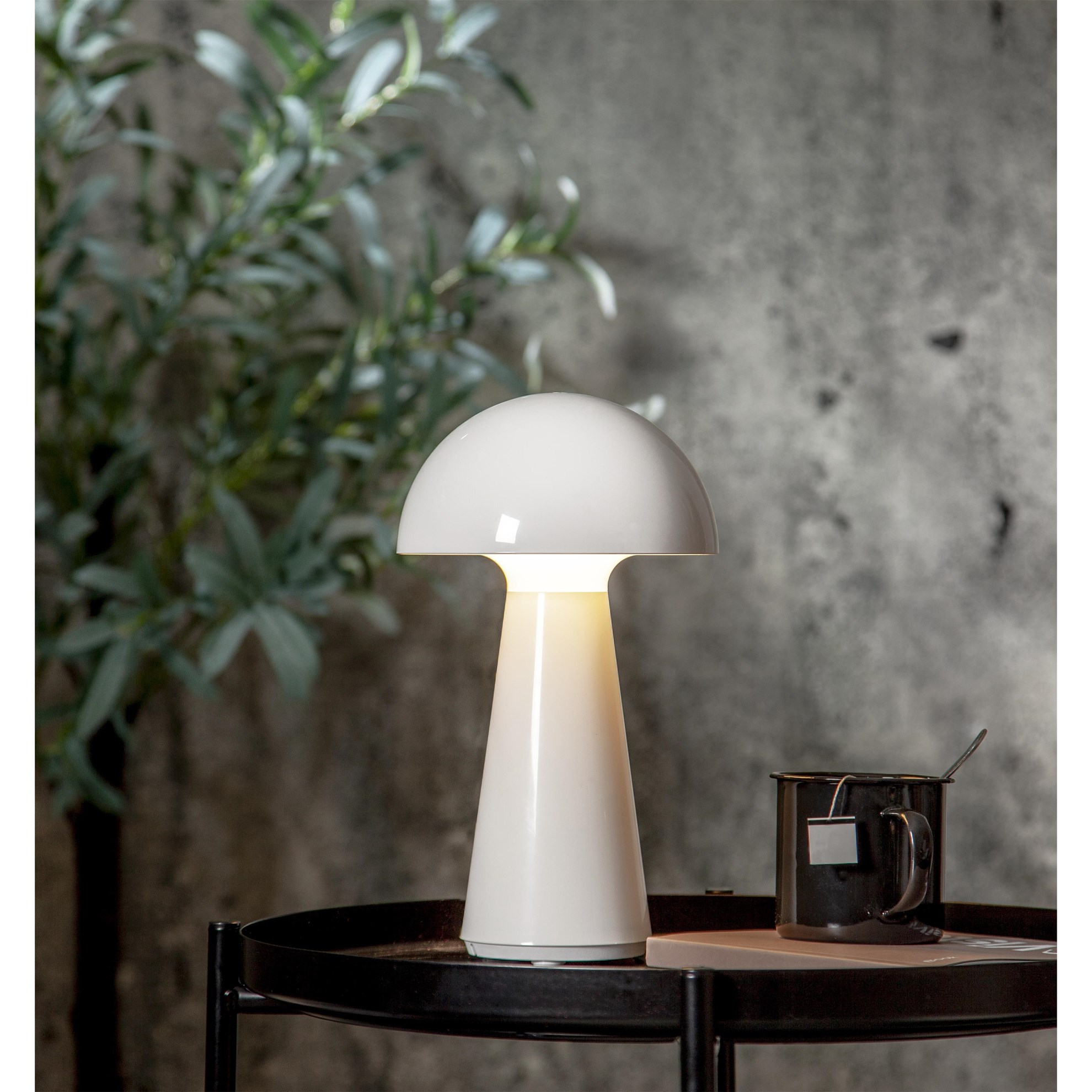 LED stolní lampa MUSHROOM V.28cm bílá_0