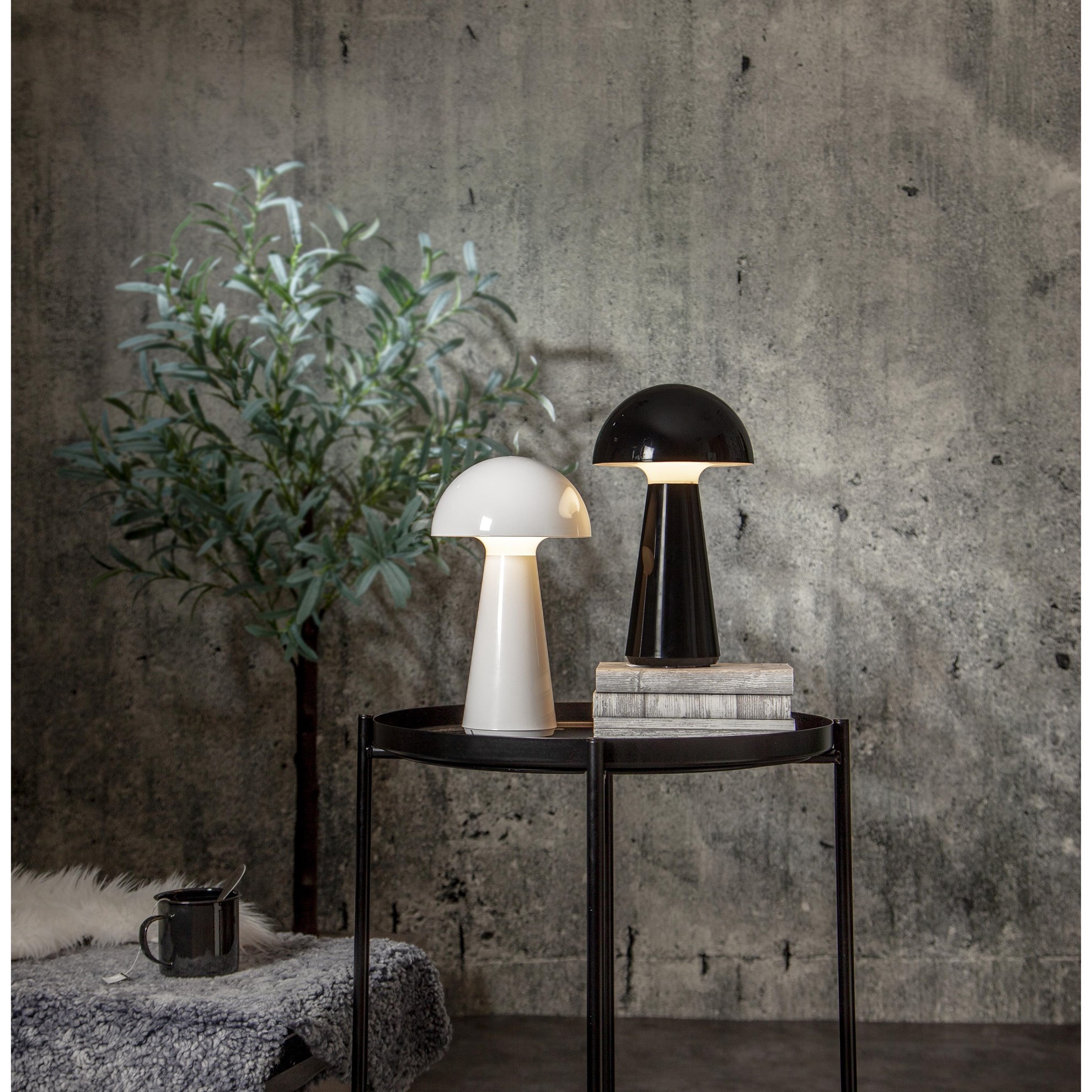 LED stolní lampa MUSHROOM V.28cm bílá_1