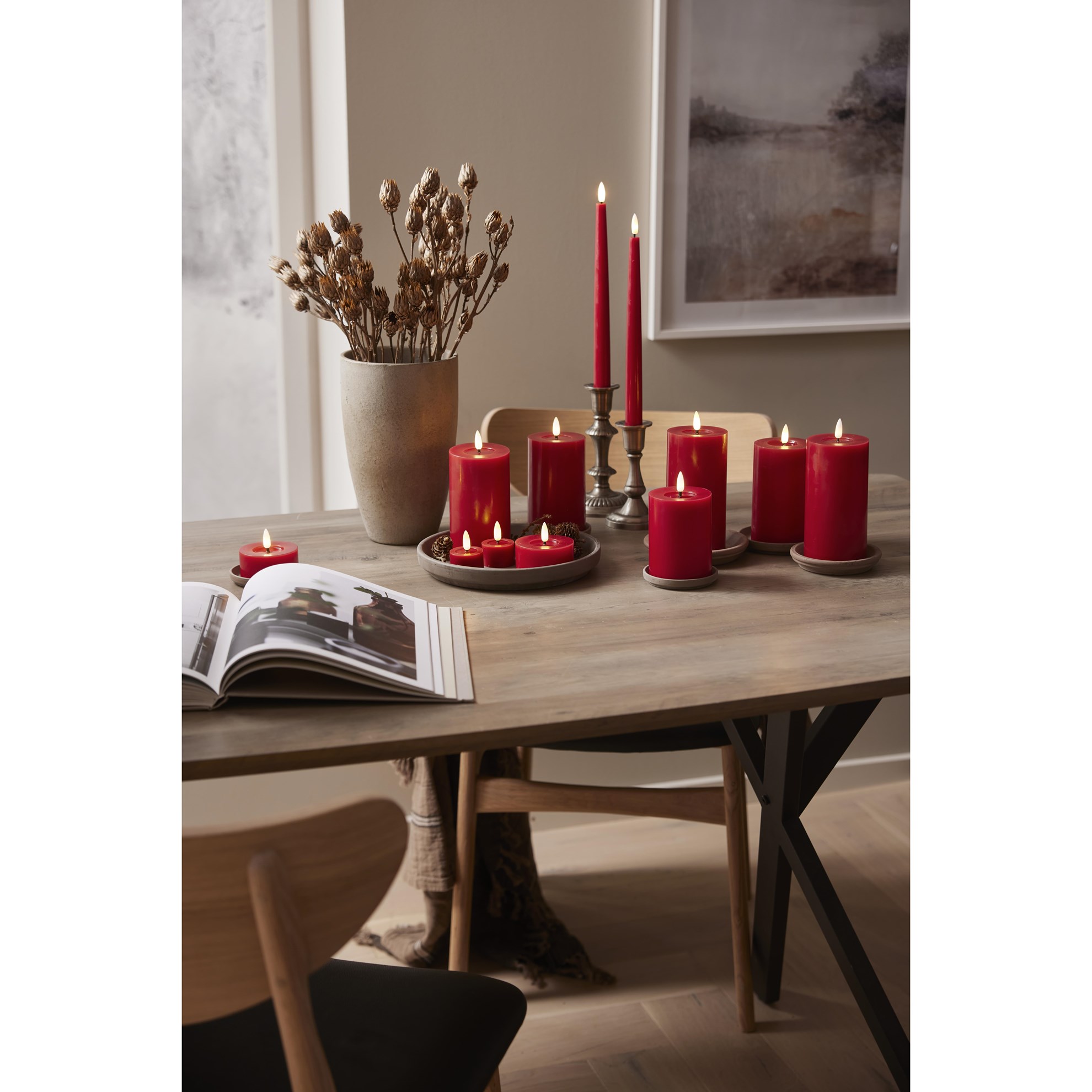 LED čajová svíčka FLAMME SET/2ks červená_2