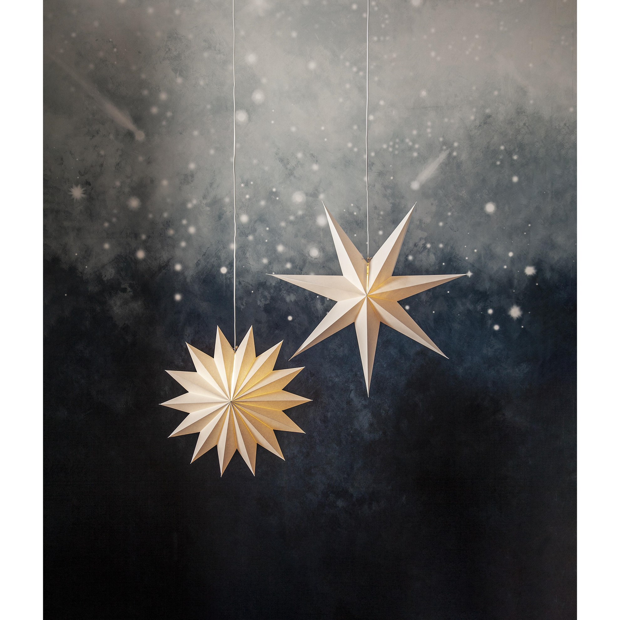 Papírová hvězda PLAIN P.75cm bílá, bez světelného zdroje_0