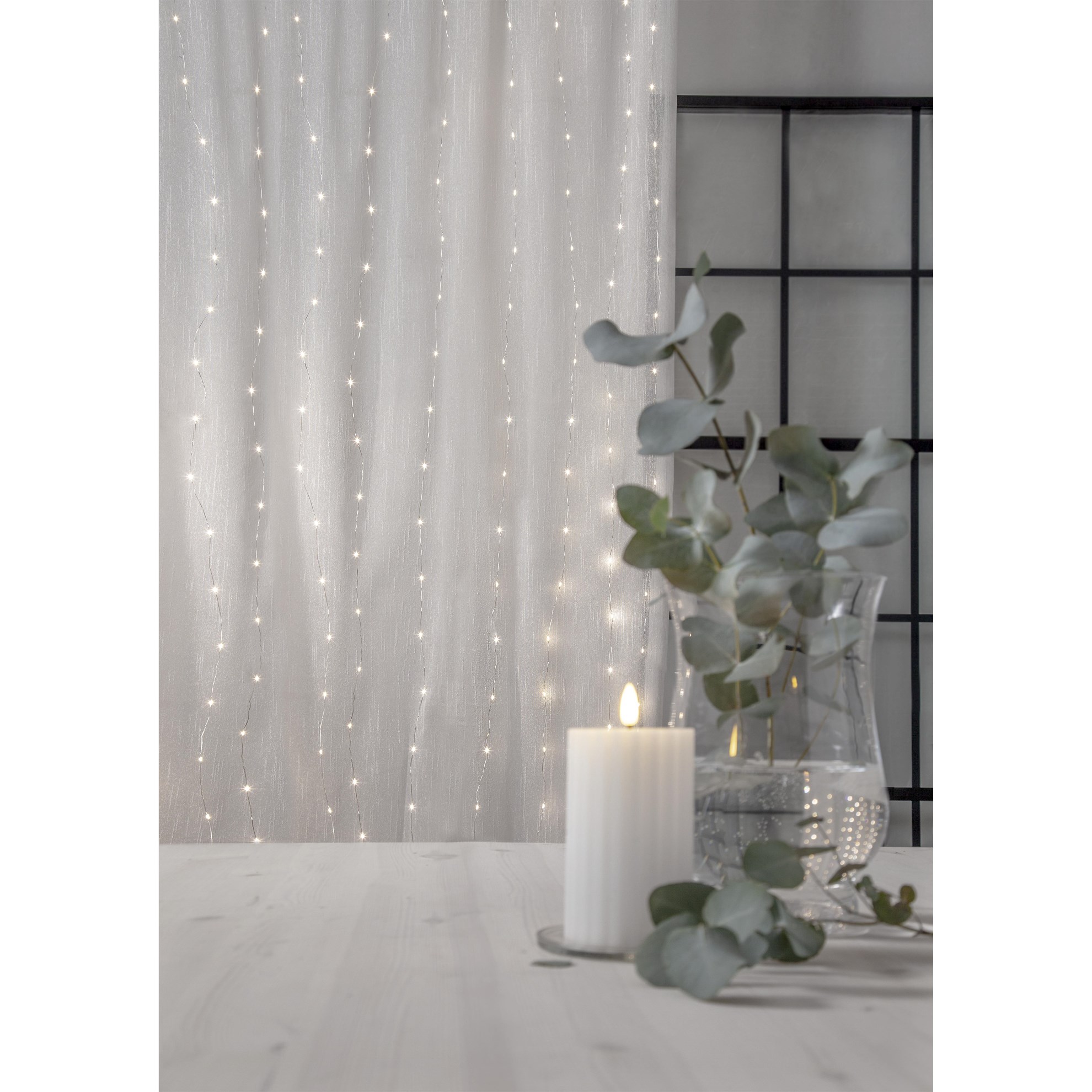 LED světelný závěs, 200xLED, 10 světelných řetězů, V.200cm_1