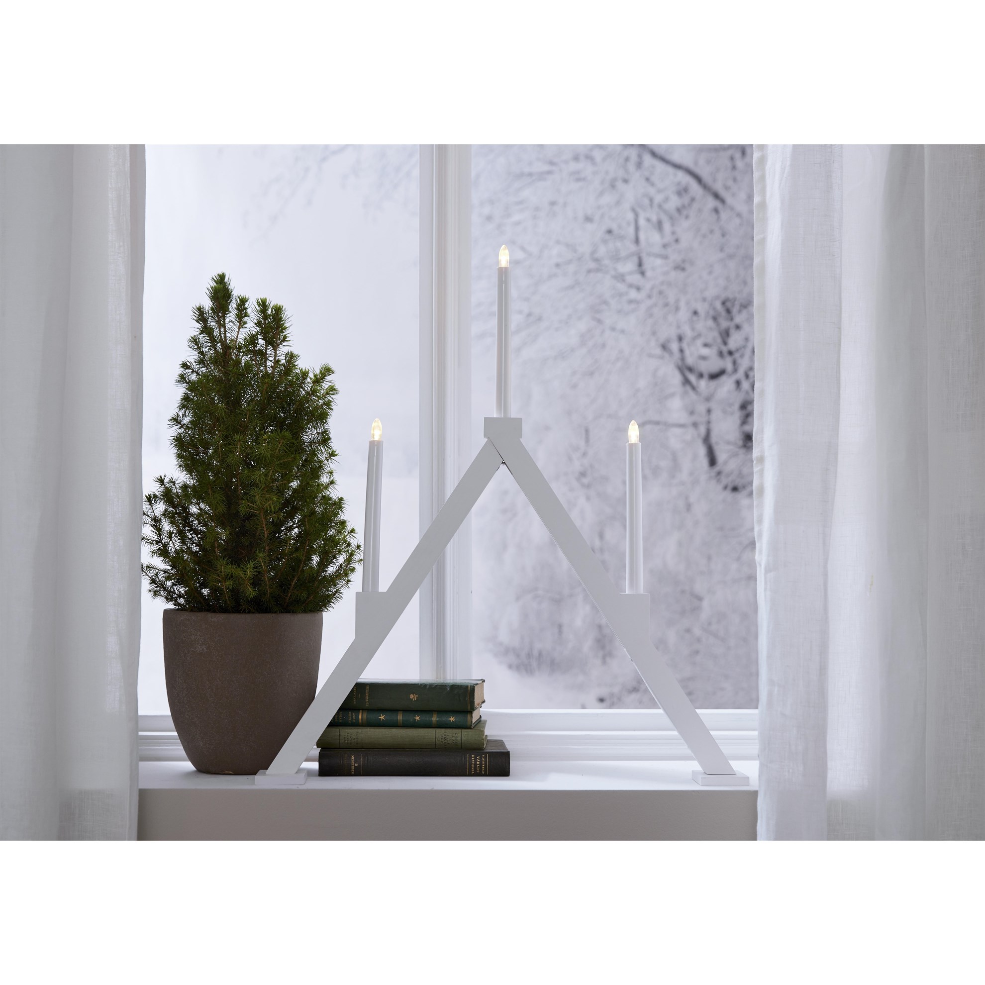 Adventní svícen VIKA V.64cm bílý_1