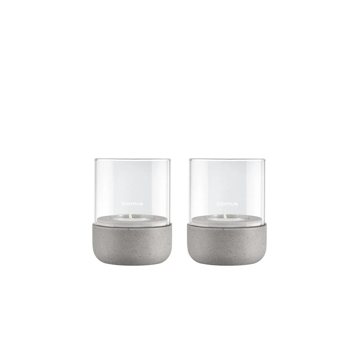 Svícen na čajovou svíčku Blomus CALMA V.9cm SET/2ks světle šedý_0