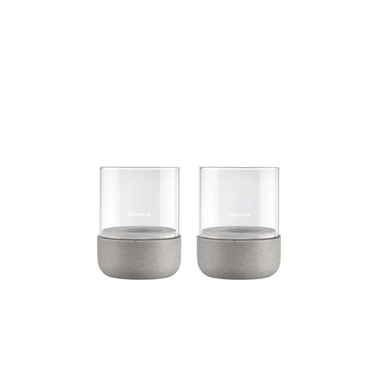 Svícen na čajovou svíčku Blomus CALMA V.9cm SET/2ks světle šedý_2
