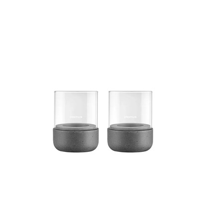 Svícen na čajovou svíčku Blomus CALMA V.9cm SET/2ks antracitový_2