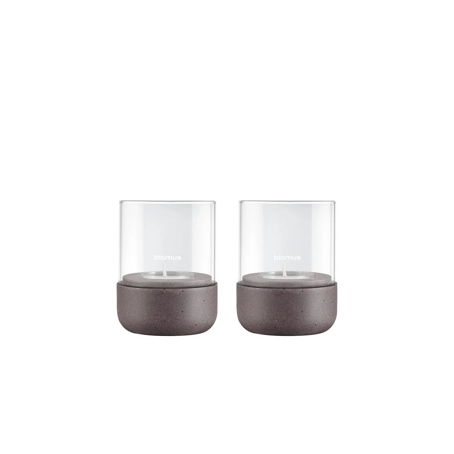 Svícen na čajovou svíčku Blomus CALMA V.9cm SET/2ks hnědý_1