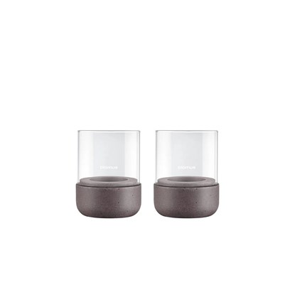 Svícen na čajovou svíčku Blomus CALMA V.9cm SET/2ks hnědý_2