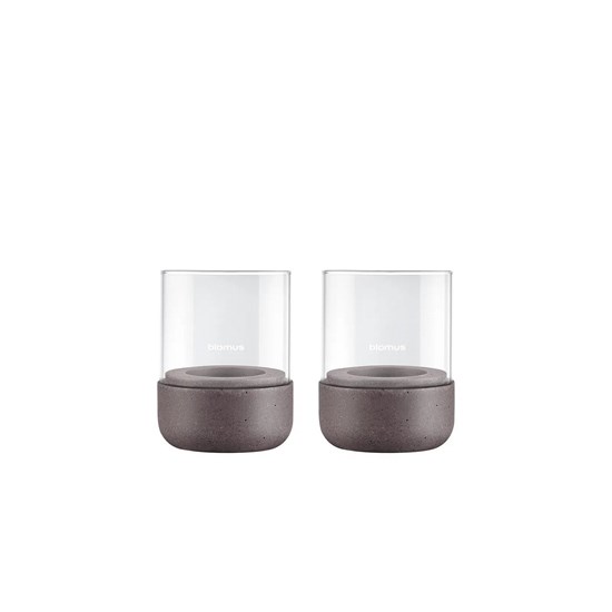 Svícen na čajovou svíčku Blomus CALMA V.9cm SET/2ks hnědý_2