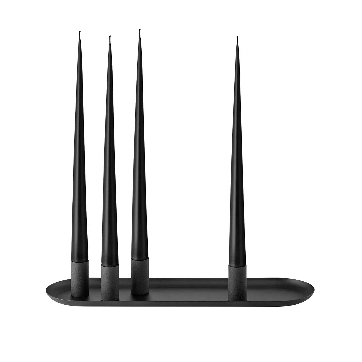 Svícen pro 4 dlouhé svíčky Blomus LOHA D.37cm černý_0