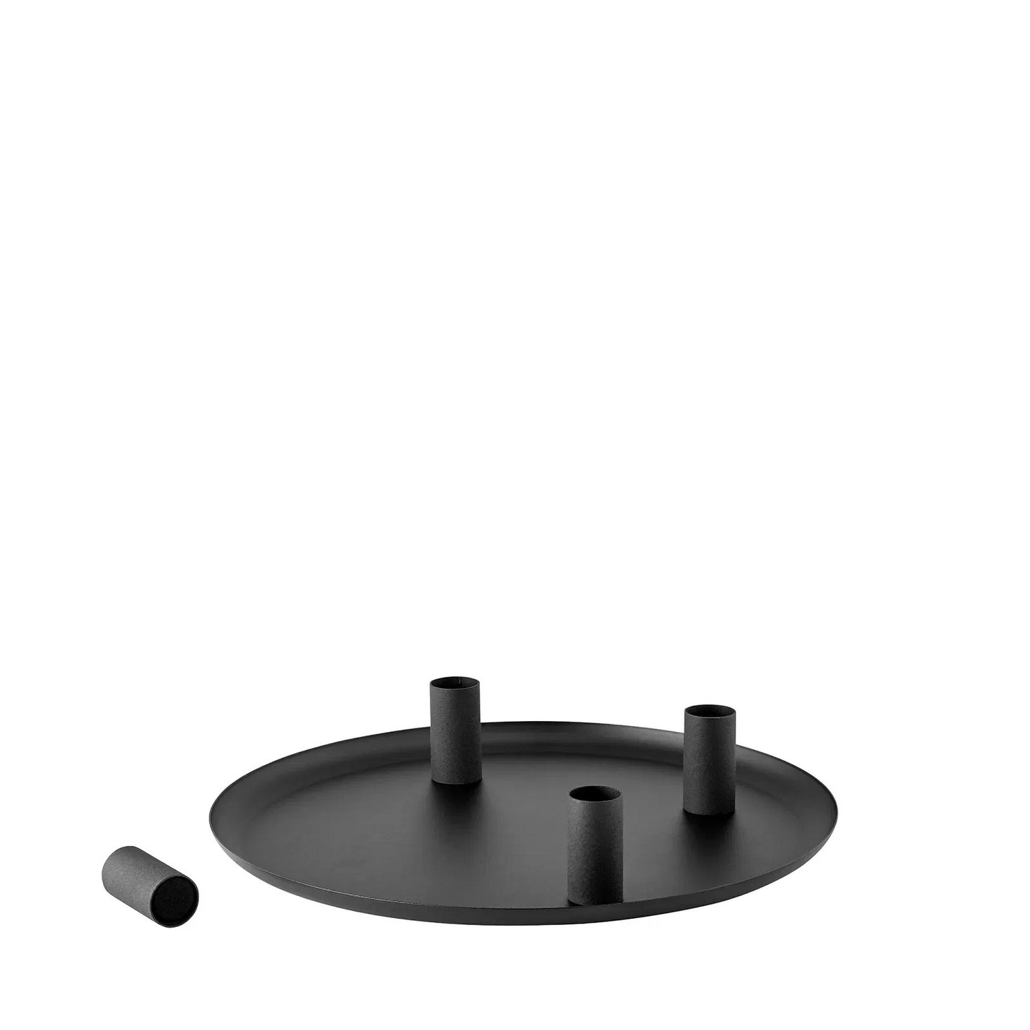 Kulatý svícen Blomus LOHA P.30cm černý_1