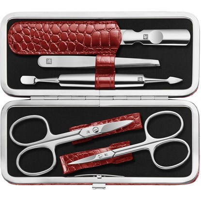Kožená manikúra Zwilling CLASSIC INOX 5-dílná červená (97653-003)_6