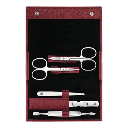 Kožená manikúra Zwilling CLASSIC INOX 5-dílná červená (97438-003)_7